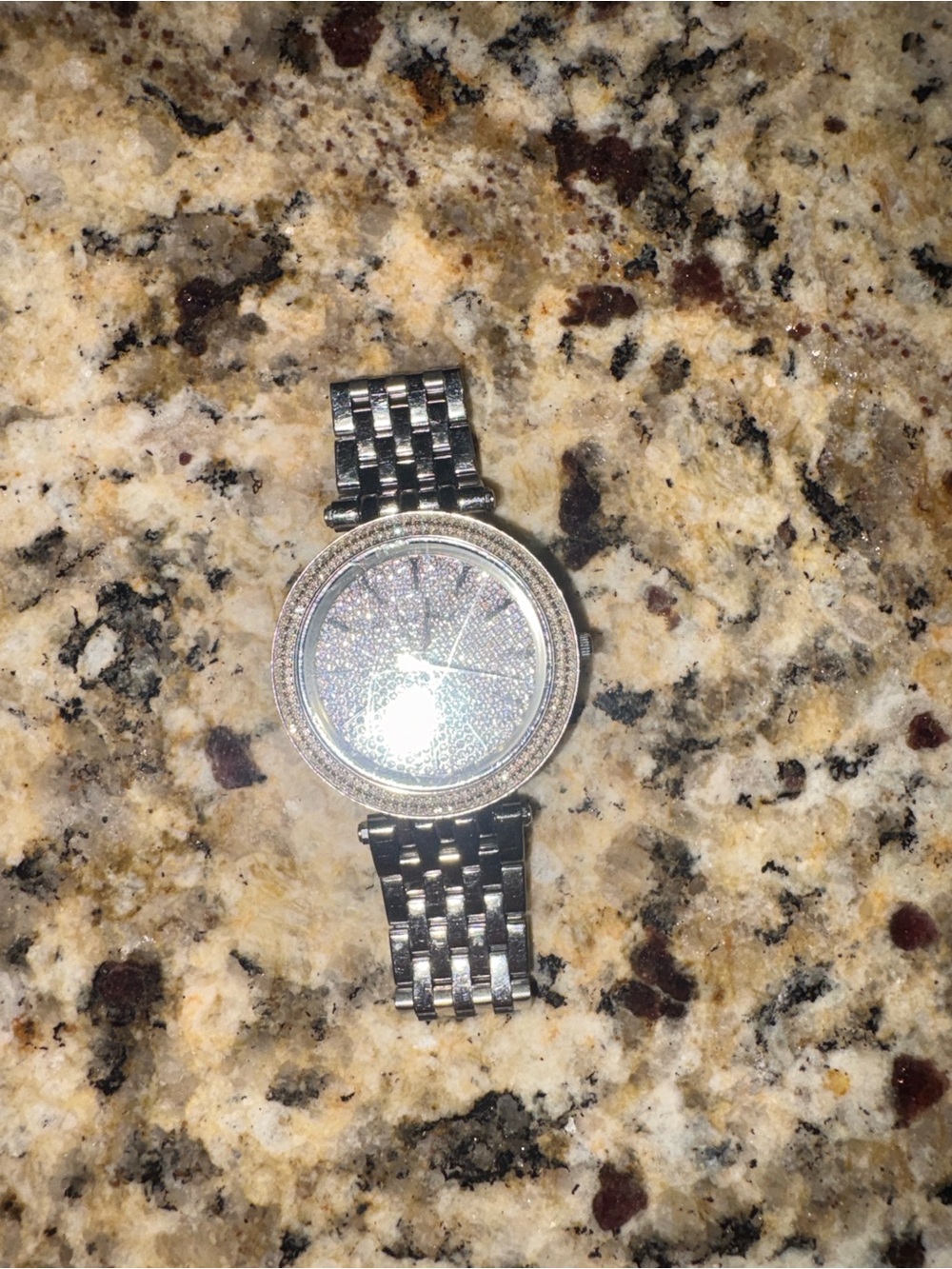 Michael Kors Silver Crystal Pavé Bracelet Watch